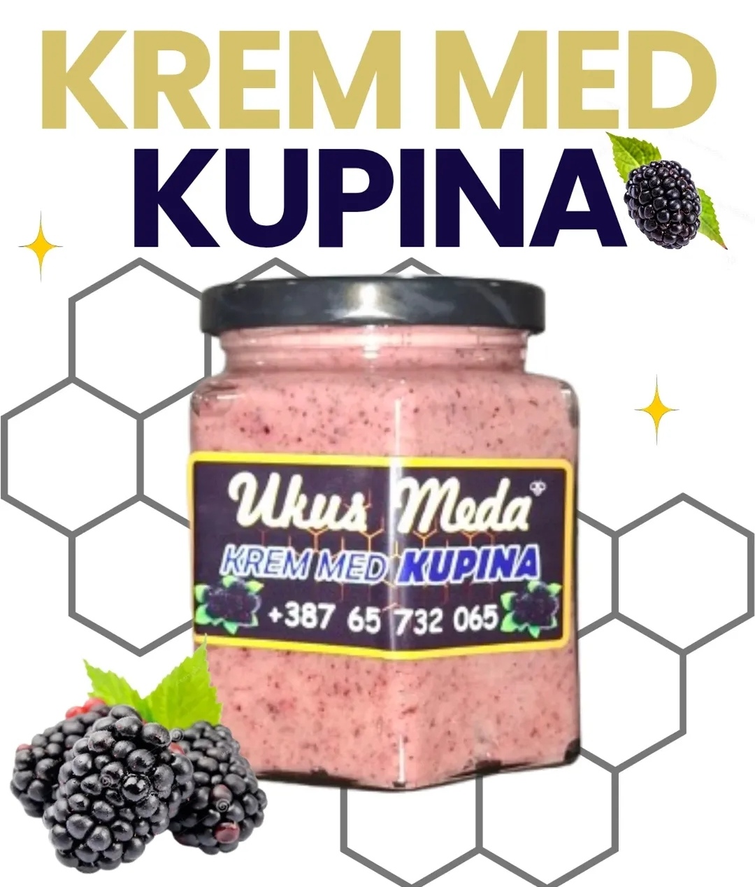 Krem med od kupina