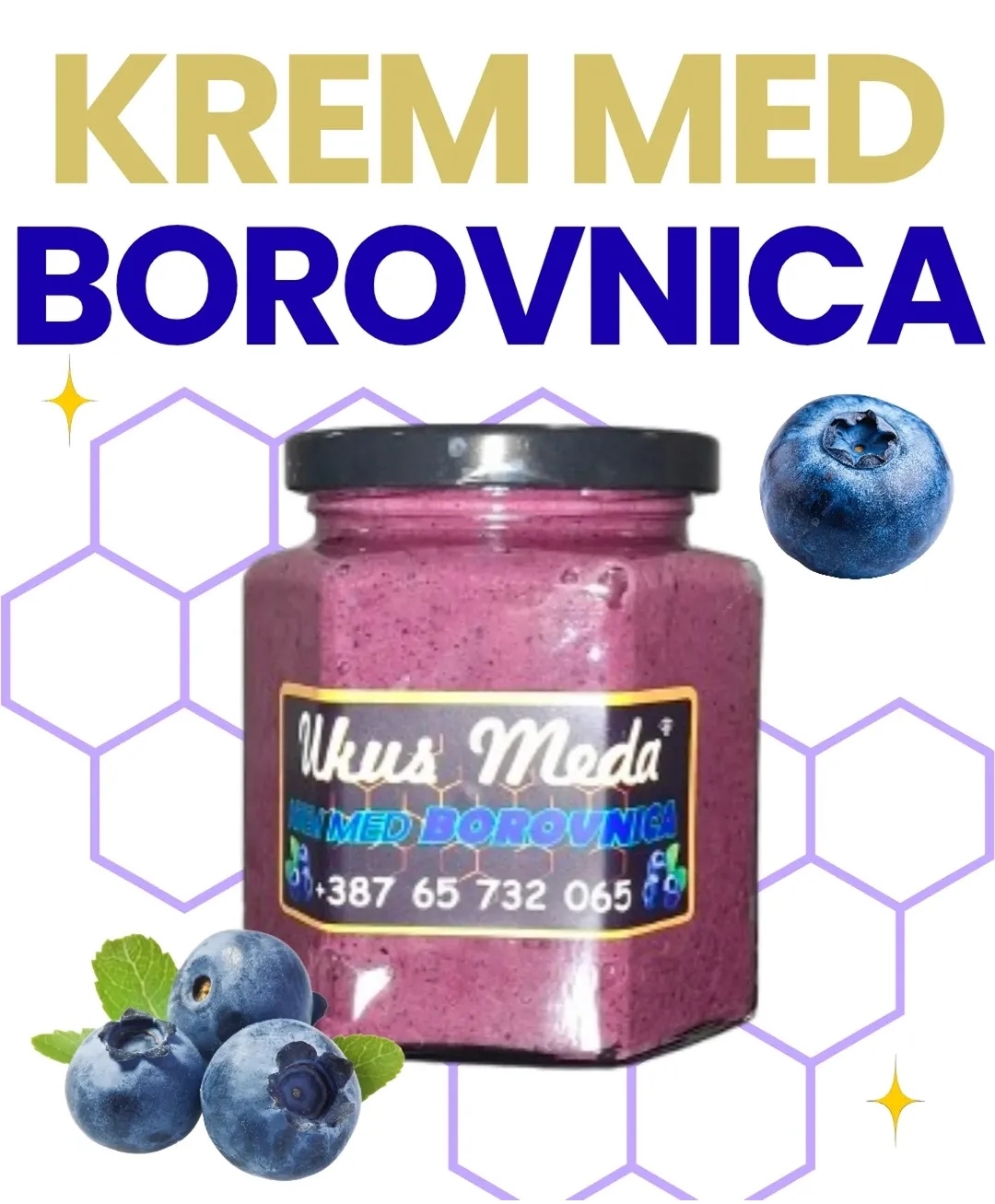 Krem med borovnica