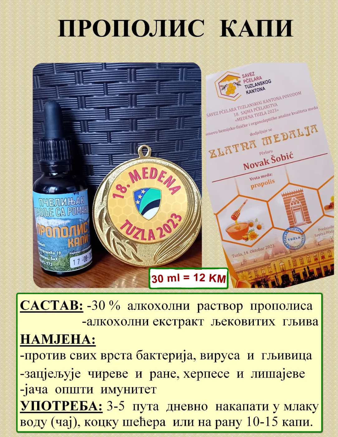 Propolis kapi, propolis