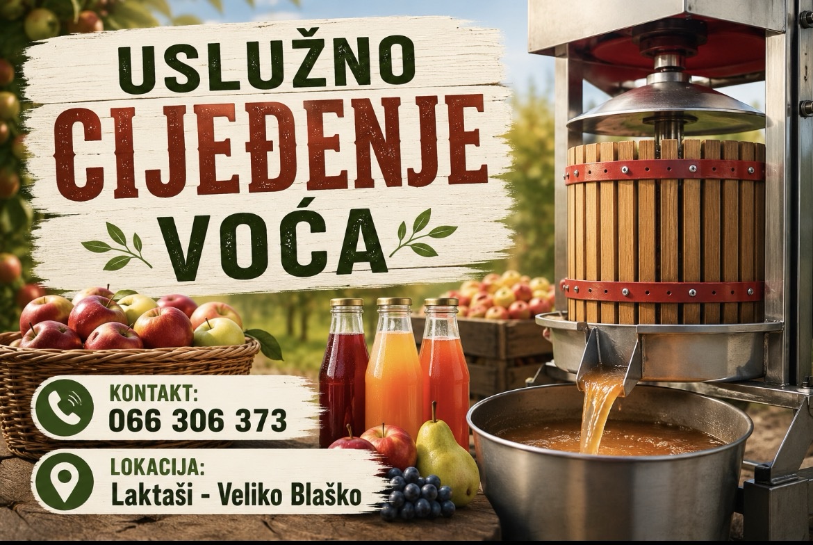Usluga Cijđenja, pasterizacije i mljevenja voća